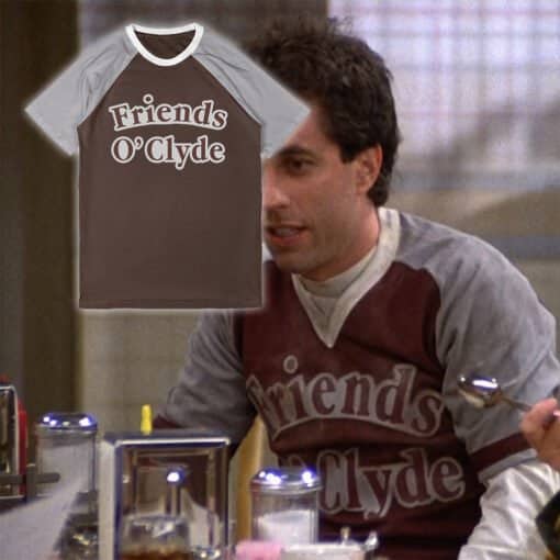 Friends O'clyde Short Sleeve Raglan T-Shirt | Jerry Seindeld | Seinfeld