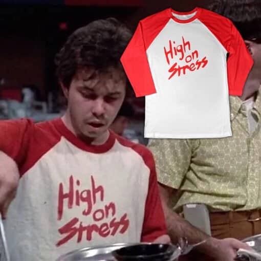 High On Stress 3/4 Long Sleeve Raglan T-Shirt | Dudley 'Booger' Dawson | Revenge Of The Nerds