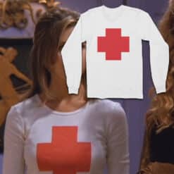 Red Cross Long Sleeve T-Shirt | Rachel Green | Friends