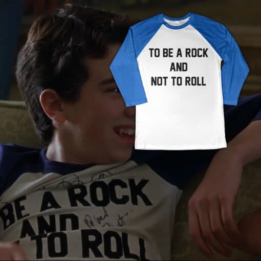 To Be A Rock And Not To Roll 3/4 Long Sleeve Raglan T-Shirt | Vic Munoz | Almost Famous