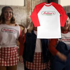 Antonio's Pizzeria 3/4 Long Sleeve Raglan T-Shirt | Wine Country