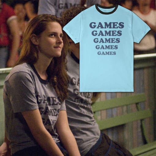 Games Ringer T-Shirt | James Brennan, Em Lewin And Joel | Adventureland