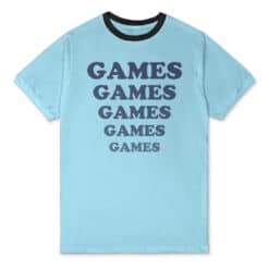 Games Ringer T-Shirt | James Brennan, Em Lewin And Joel | Adventureland