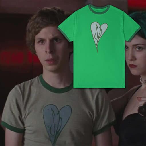 Green Heart Ringer T-Shirt | Scott Pilgrim | Scott Pilgrim Vs The World