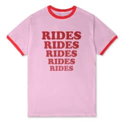 Rides Ringer T-Shirt | Lisa P. And A Co-worker | Adventureland