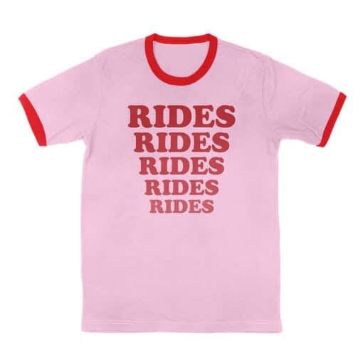 Rides Ringer T-Shirt | Lisa P. And A Co-worker | Adventureland