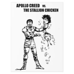 Apollo Creed Vs The Stallion Chicken Uncoated Poster | Rocky II