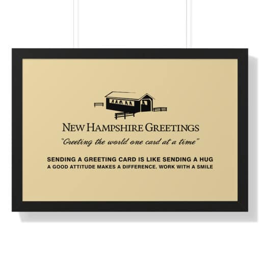 New Hampshire Greetings Framed Poster | 500 Days Of Summer