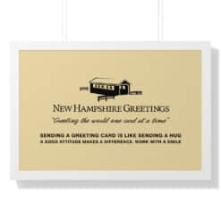 New Hampshire Greetings Framed Poster | 500 Days Of Summer