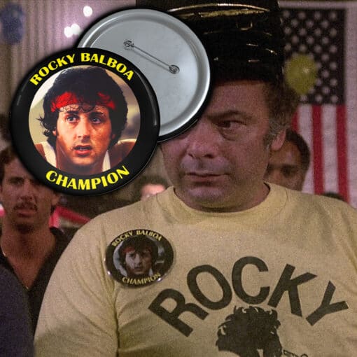 Rocky Balboa Champion Pin Button | Burt Young | Rocky II