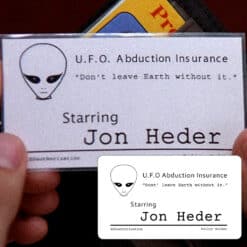 UFO Abduction Insurance Card Vinyl Decals Sticker | Napoleon Dynamite