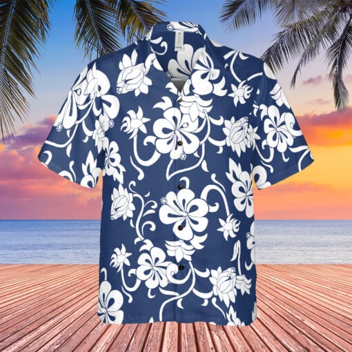 Hibicus White Flowers Hawaiian Shirt | Hawkeye Pierce | MASH