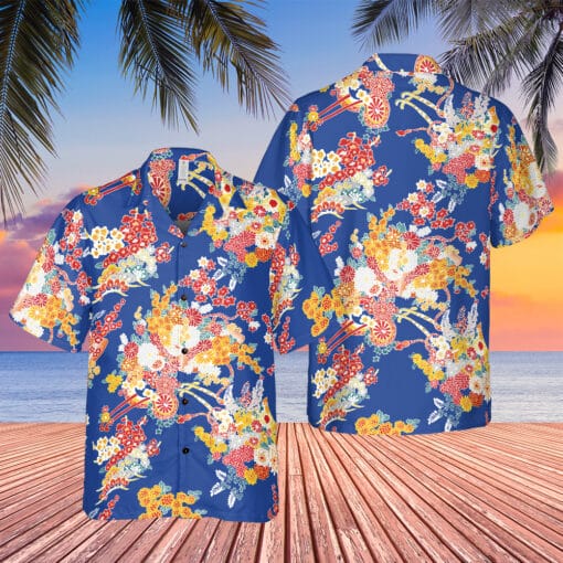 Kimono Flowers Cart Hawaiian Shirt | Romeo | Romeo And Juliet 1996