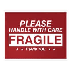 Please Handle With Care Fragile Vinyl Decals Sticker | Seven