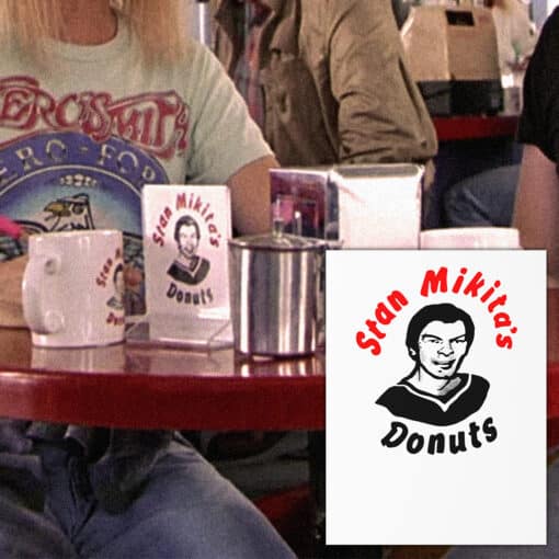 Stan Mikita's Donuts Uncoated Poster | Wayne Campbell And Garth Algar | Wayne's World