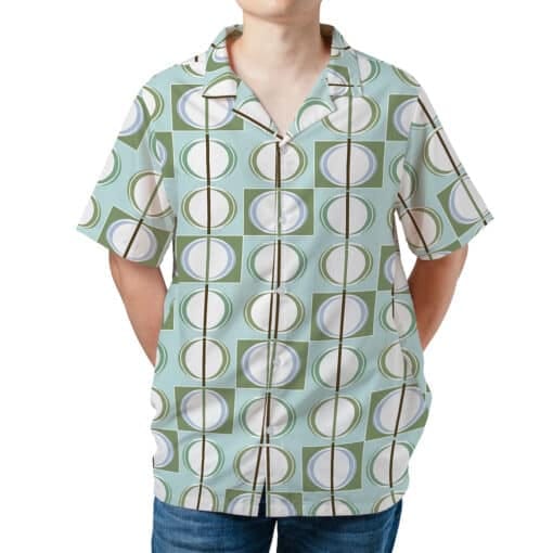 Geometric Pattern Hawaiian Shirt | Tony Soprano | The Sopranos