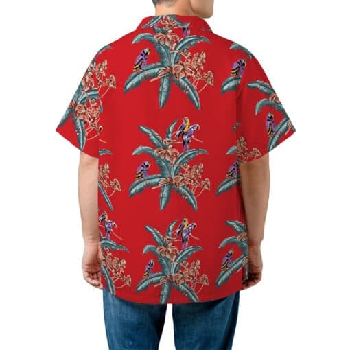 Red Jungle Bird Hawaiian Shirt | Thomas Magnum Tom Selleck | Magnum PI