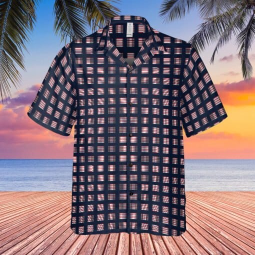 Square Geometric Abstract Pattern Hawaiian Shirt | Tony Soprano | The Sopranos