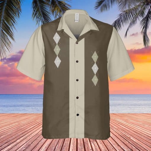 Twinkle Diamond Striped Hawaiian Shirt | Tony Soprano | The Sopranos