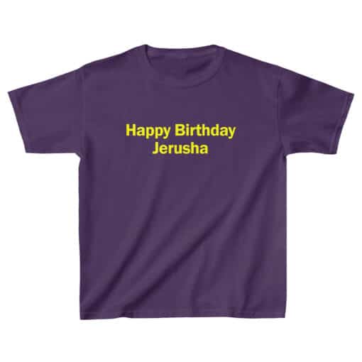 Happy Birthday Jerusha Kids T-Shirt | Zoe, T'Oliver and Leo | Superstore