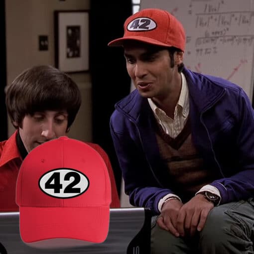 42 Number Embroidered Cap | Raj Koothrappali | The Big Bang Theory