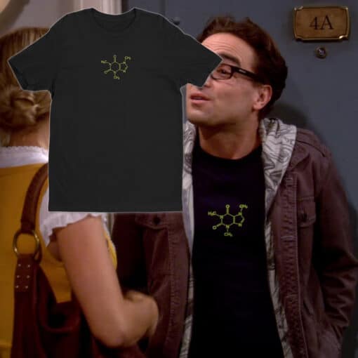 Caffeine Molecule T-Shirt | Leonard Hofstadter | The Big Bang Theory