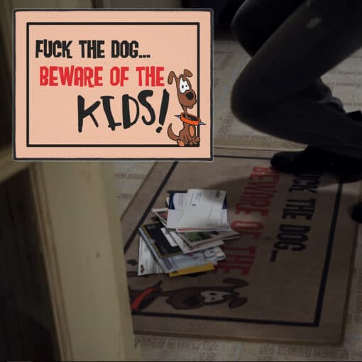 Fuck The Dog Beware Of The Kids Heavy Duty Floor Mat | Shameless