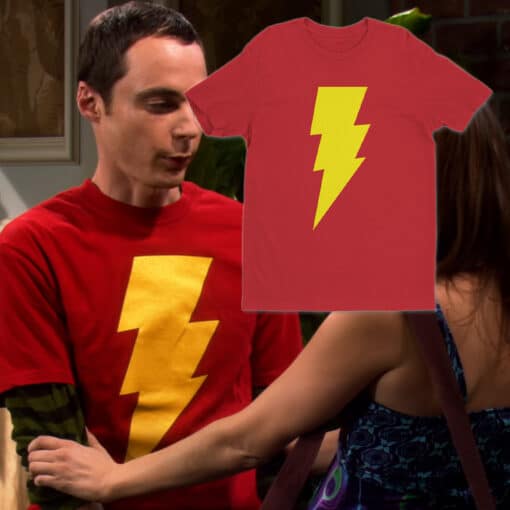 Shazam Bolt T-Shirt | Sheldon Cooper | The Big Bang Theory
