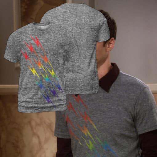 Thunder Colorful AOP All Over Print T-Shirt | Sheldon Cooper | The Big Bang Theory