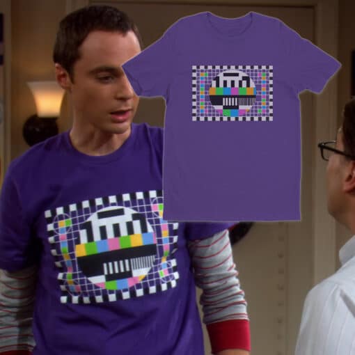 TV Test Pattern T-Shirt | Sheldon Cooper | The Big Bang Theory