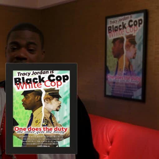 Black Cop White Cop Black Framed Poster | Tracy Jordan | 30 Rock