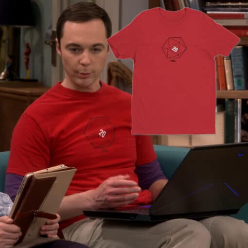 I Win D20 Dice T-Shirt | Sheldon Cooper | The Big Bang Theory