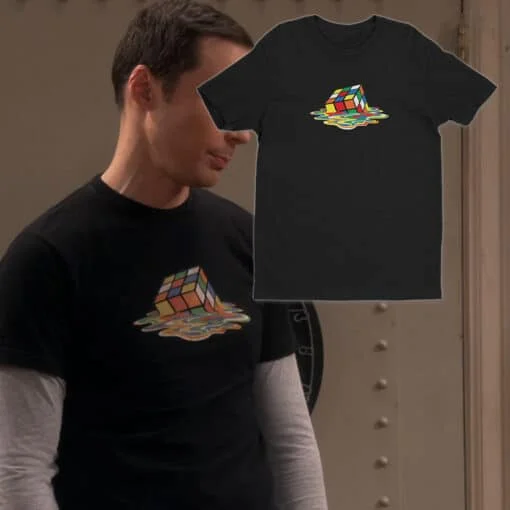 Melting Rubiks Cube T-Shirt | Sheldon Cooper | The Big Bang Theory