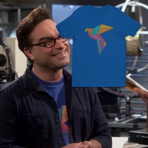 Origami Geometric Bird T-Shirt | Leonard Hofstadter | The Big Bang Theory