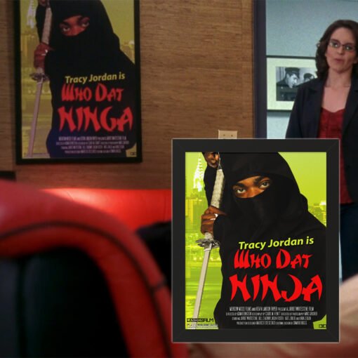 Who Dat Ninja Black Framed Poster | Tracy Jordan | 30 Rock