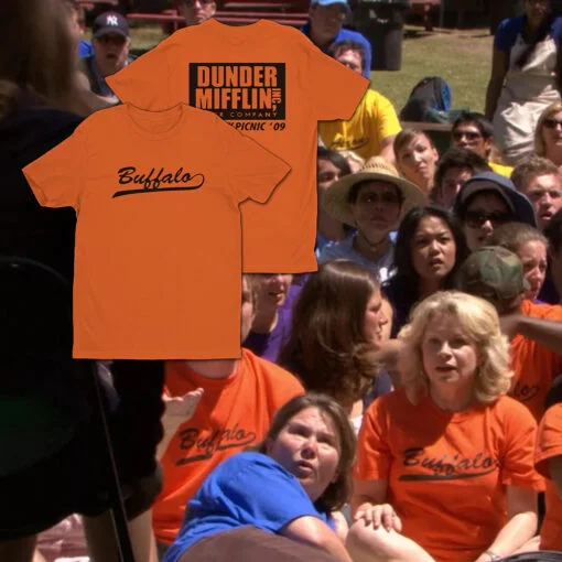 Buffalo Dunder Mifflin Company Orange T-Shirt | The Office