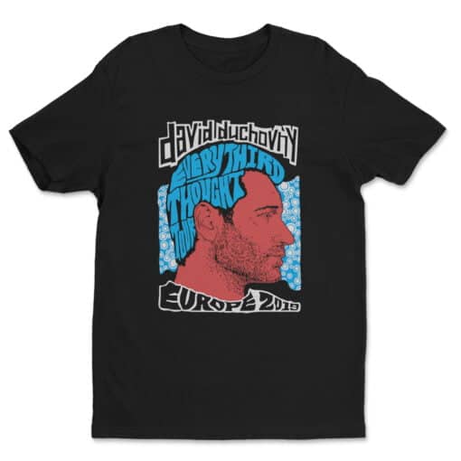 Everything Thought Tour Europe 2019 T-Shirt | David Duchovny | Quiz Lady