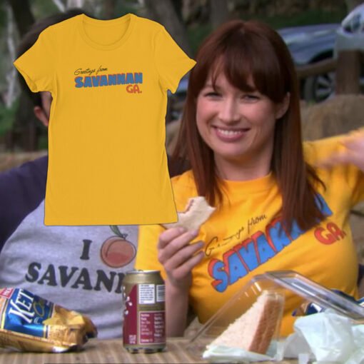 Greetings From Savannah GA Women's Tee T-Shirt | Erin Hannon | The Office