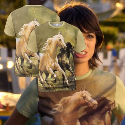 Horses AOP All Over Print T-Shirt | Shelley | Raising Hope