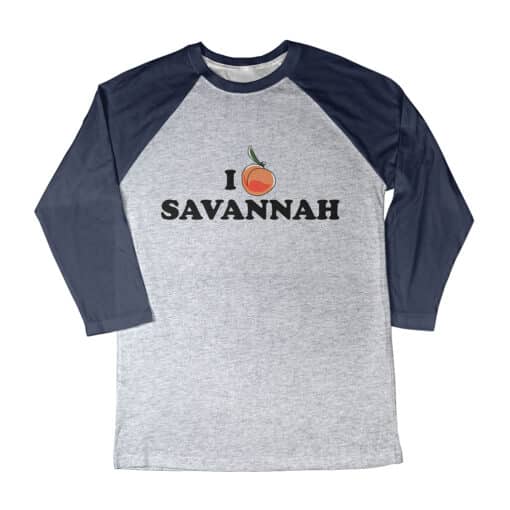 I Peach Savannah 3/4 Long Sleeve Raglan T-Shirt | Andy Bernard | The Office