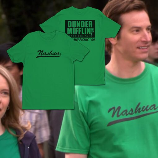 Nashua Dunder Mifflin Company Green T-Shirt | The Office