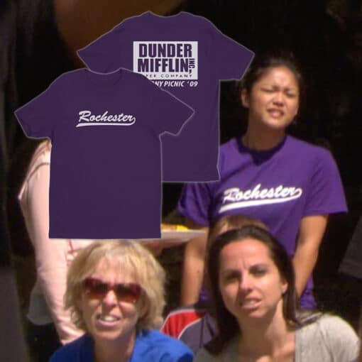 Rochester Dunder Mifflin Company Purple T-Shirt | The Office