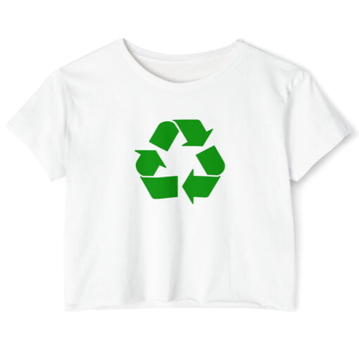 Rycycle Lettuce Ruffle Women's Crop Top T-Shirt | Katie Cooper | Alexa & Katie