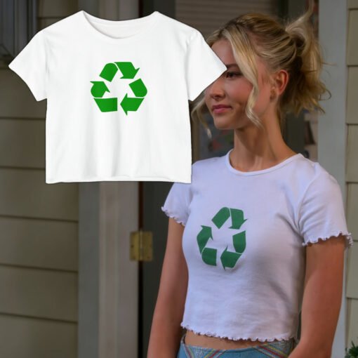 Rycycle Lettuce Ruffle Women's Crop Top T-Shirt | Katie Cooper | Alexa & Katie