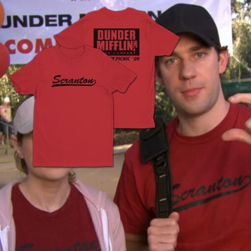 Scranton Dunder Mifflin Company Red T-Shirt | The Office