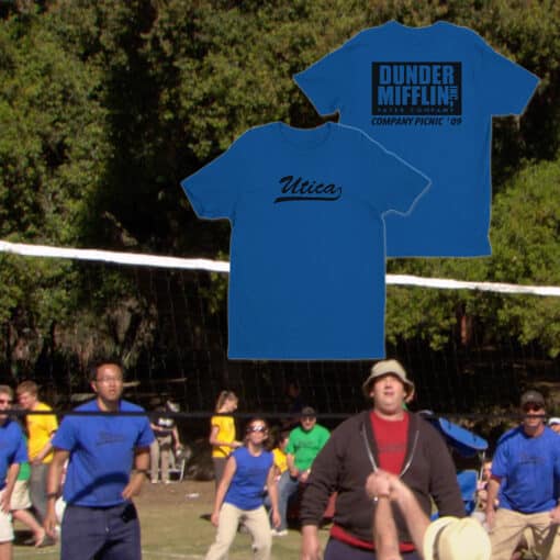 Utica Dunder Mifflin Company Blue T-Shirt | The Office