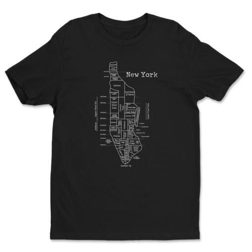 Manhattan Neighborhoods T-Shirt | David Wozniak | Delivery Man