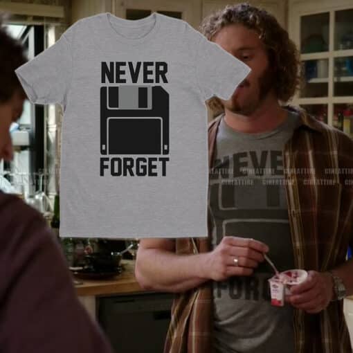 Never Forget Floppy Disk T-Shirt | Erlich Bachman | Silicon Valley