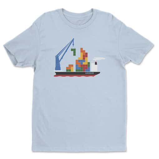 Tetris Cargo Ship T-Shirt | David Wozniak | Delivery Man