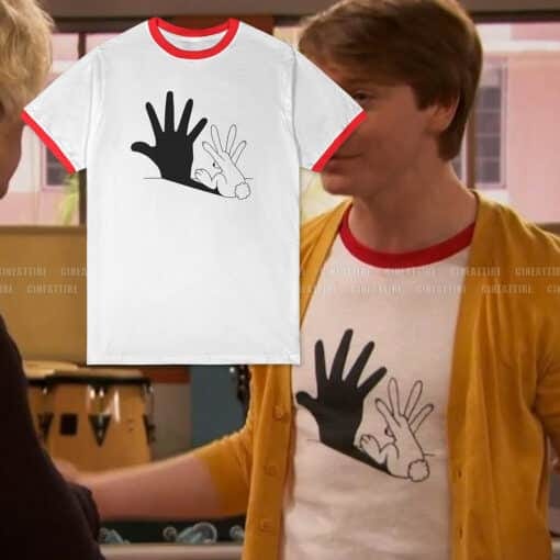 Rabbit Hand Shadow Ringer T-Shirt | Dez | Austin & Ally